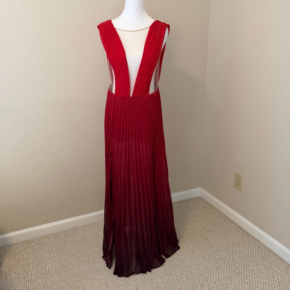 bebe Elegant Backless Red Dress